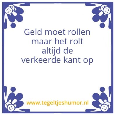 Tegeltje: Geld