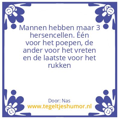 Tegeltje: Mannen