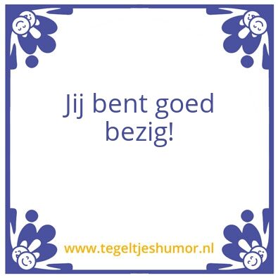 Tegeltje: Topper