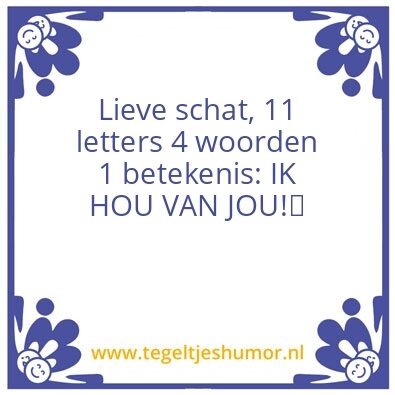 Tegeltje: Liefde